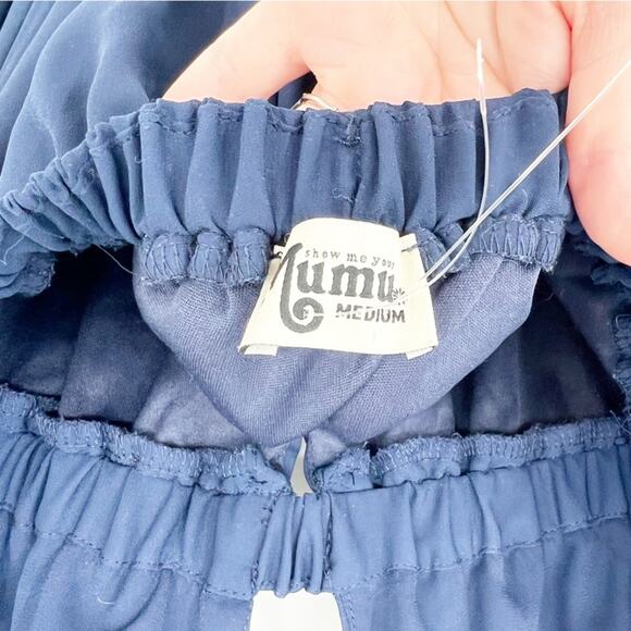 Show Me Your MuMu Luna Halter Maxi Dress M Blue - Picture 6 of 7